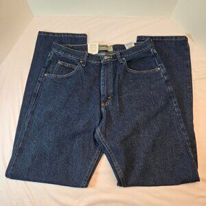 WRANGLER Authentic Men Classic 5-Pocket Relaxed Fit Jeans Sz: 33 x 34 Blue